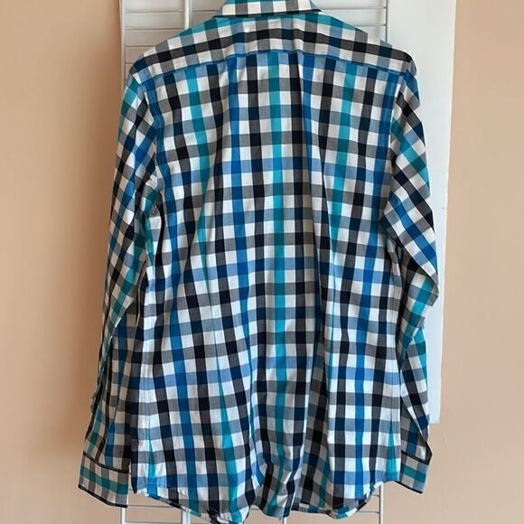 Express shirt sp white black blue checks fitted - Picture 7 of 7